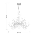 36 têtes art moderne blanc cygne lampe lustre avec G4 lumières 29001